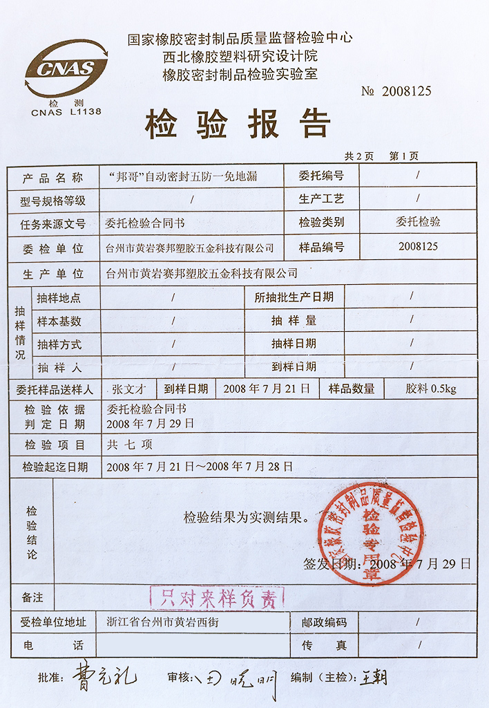 2008 年检测报告 - 6